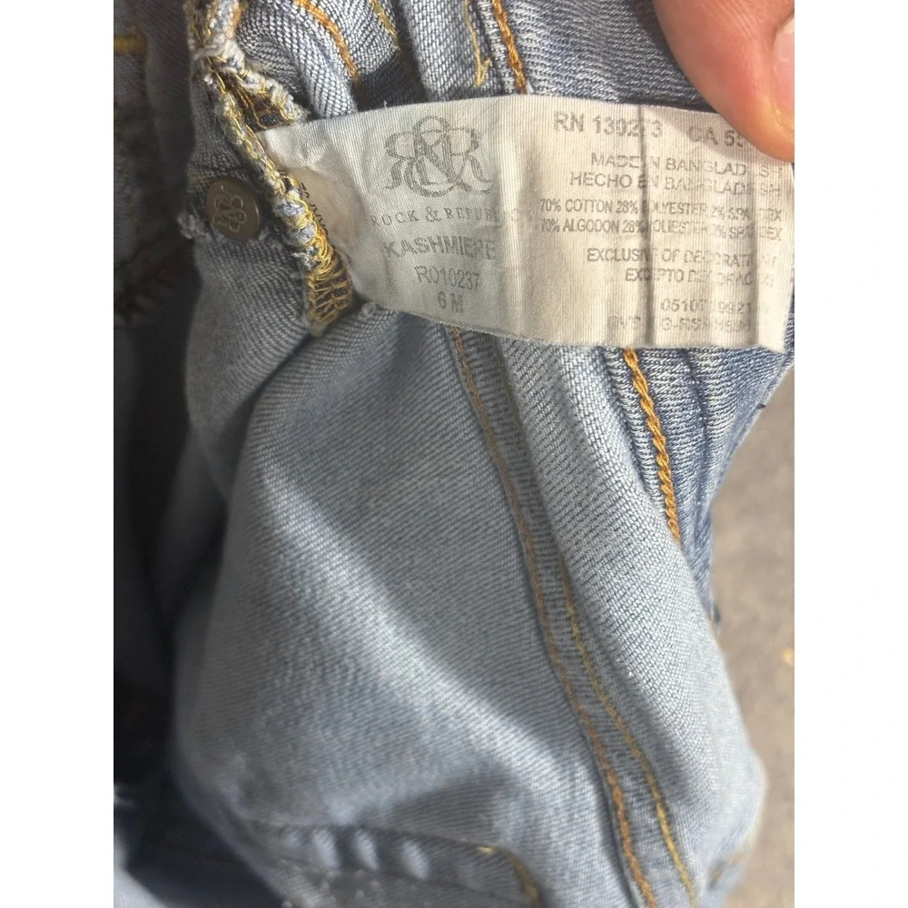 Rock & Republic Kashmiere Skinny Jeans Womens 6 Light Wash Blue Denim‎ R010237